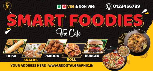 thumbnail Smart Foodies Hotel and Restaurant Banner Design 